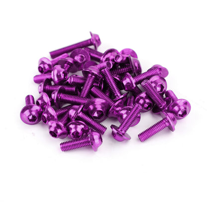 158x Motorbike Purple Fastener Clip Screw Kit Windscreen Fairing Bolt Universal