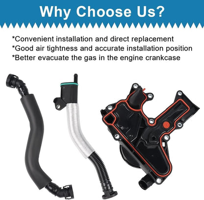 OIL SEPARATOR PCV VALVE & PIPE for 05-14 A4 A5 TT CC EOS GTI JETTA PASSAT TIGUAN