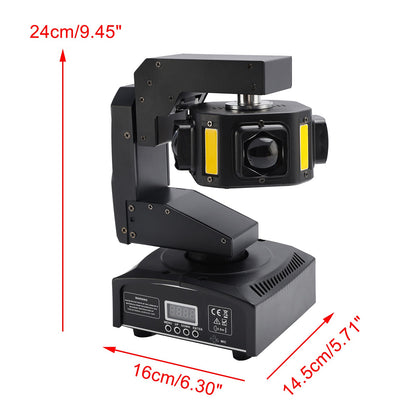 6LED Moving Head Light 3-Axis Beam Stage DMX Spot Disco Party Show Lighting