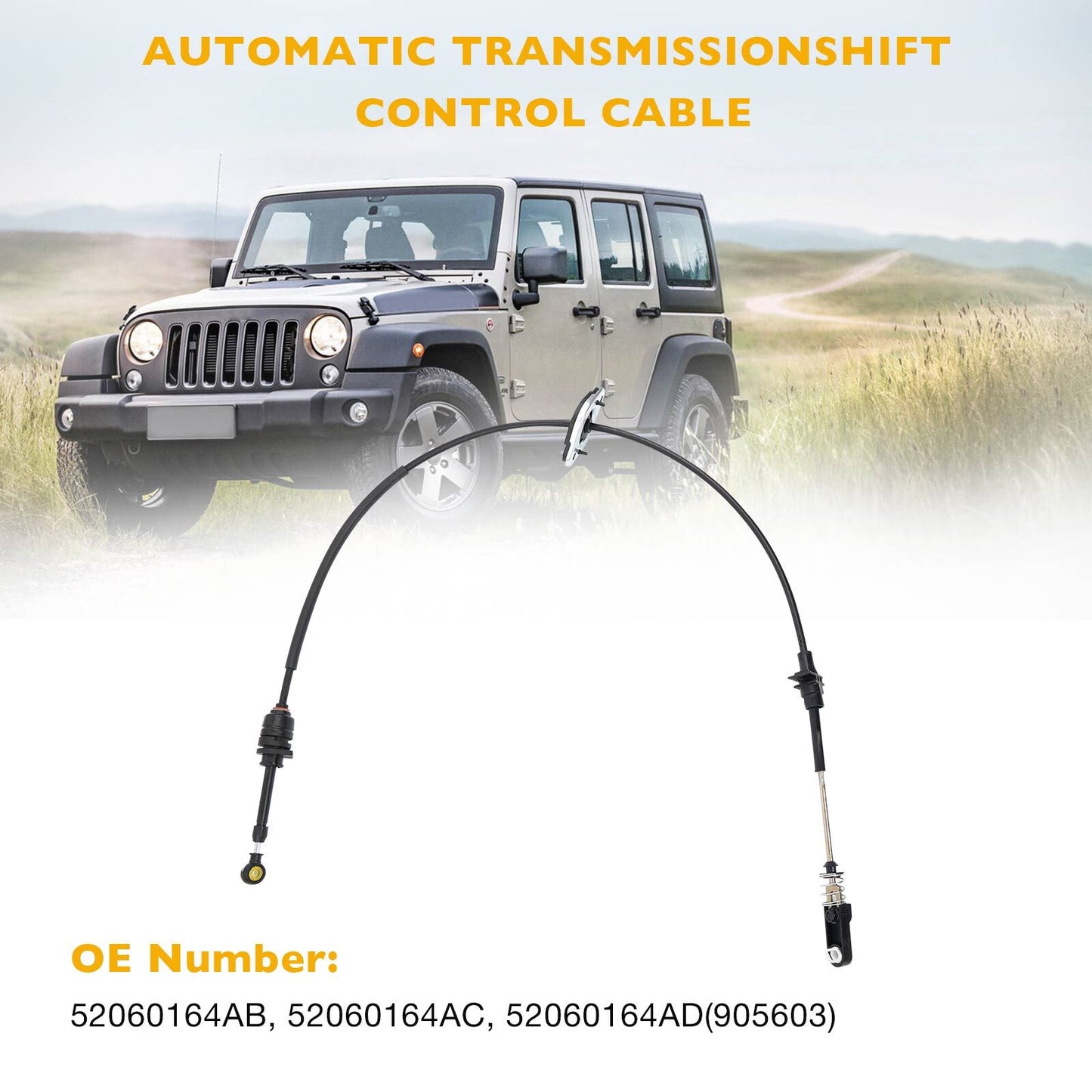 Automatic Transmission Gear Shift Cable For 2007-10 Jeep Wrangler JK 52060164AB