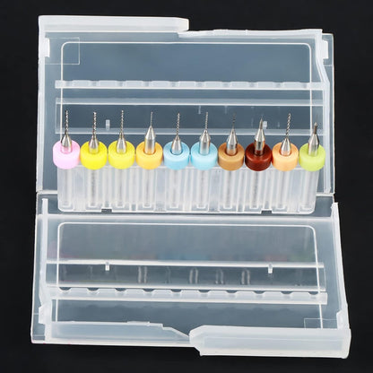 50PCS Carbide Micro Drill Bits Set 0.1-1.0mm PCB Driiling Bit for CNC Engraving