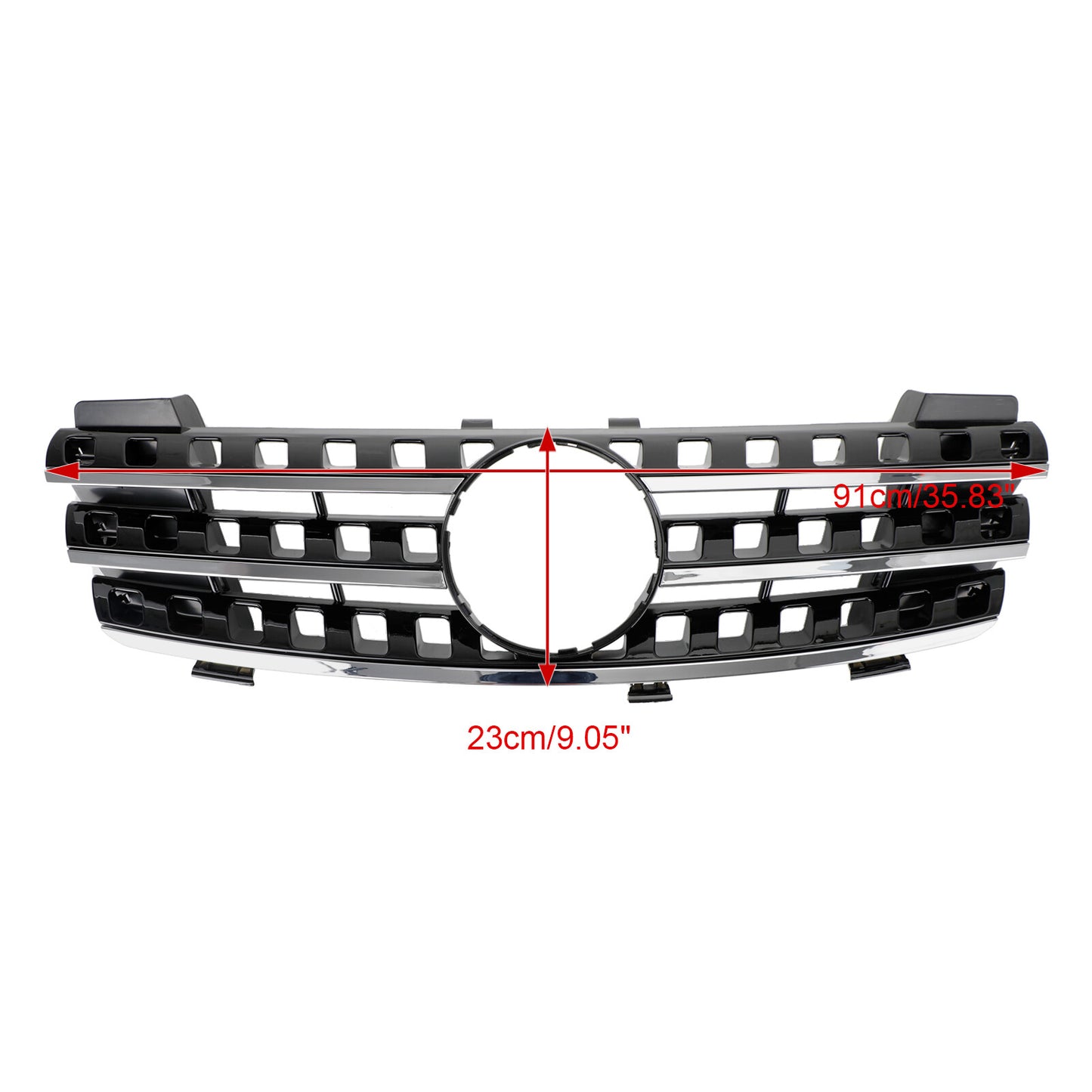 Front Bumper Grille Grill Fit Mercedes ML-Class W164 2005-2008 Chrome/Black