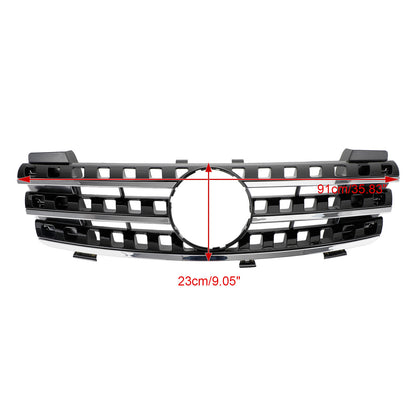 Front Bumper Grille Grill Fit Mercedes ML-Class W164 2005-2008 Chrome/Black