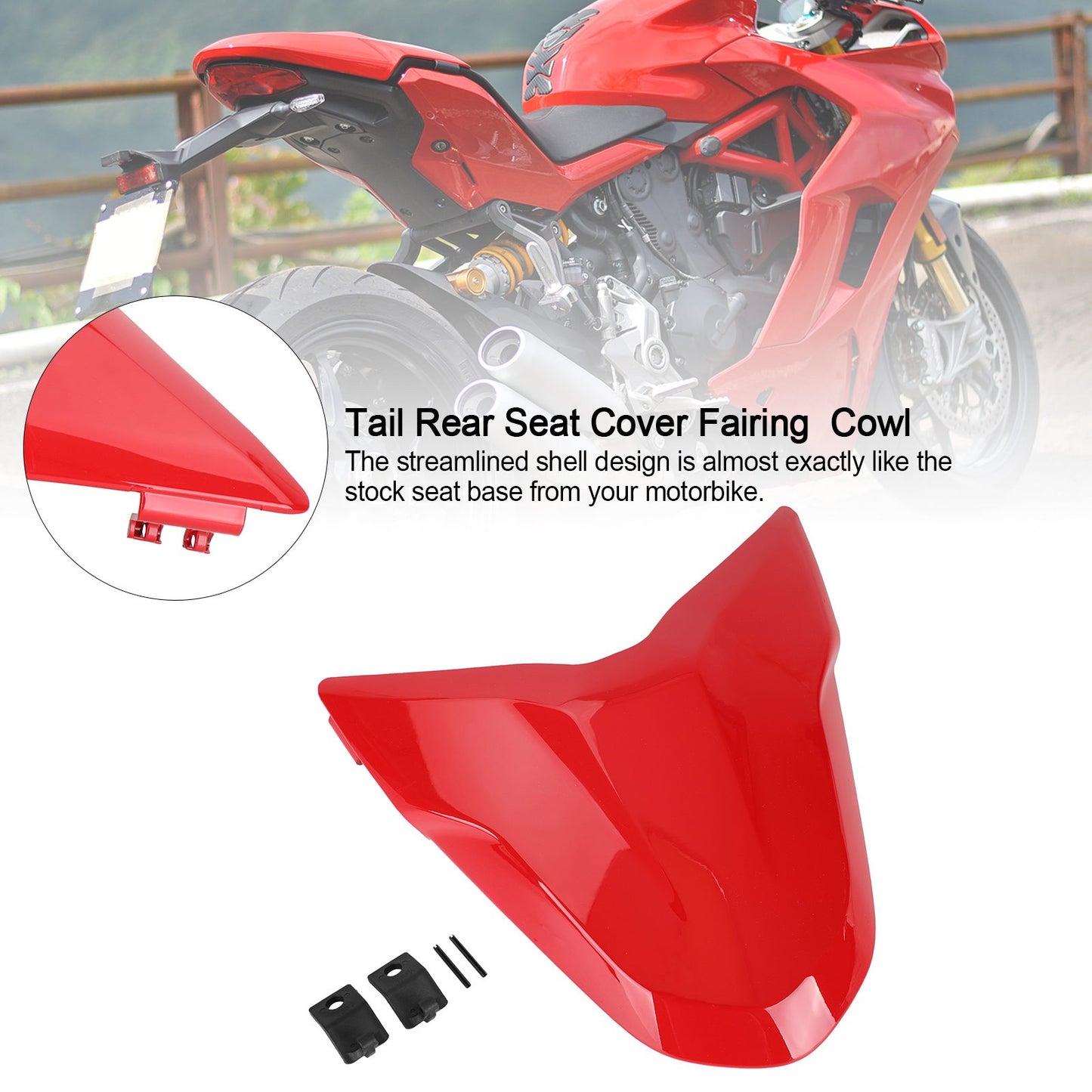 Tail Rear Seat Cover Fairing Cowl For DUCATI Supersport 939 950 All Year Red
