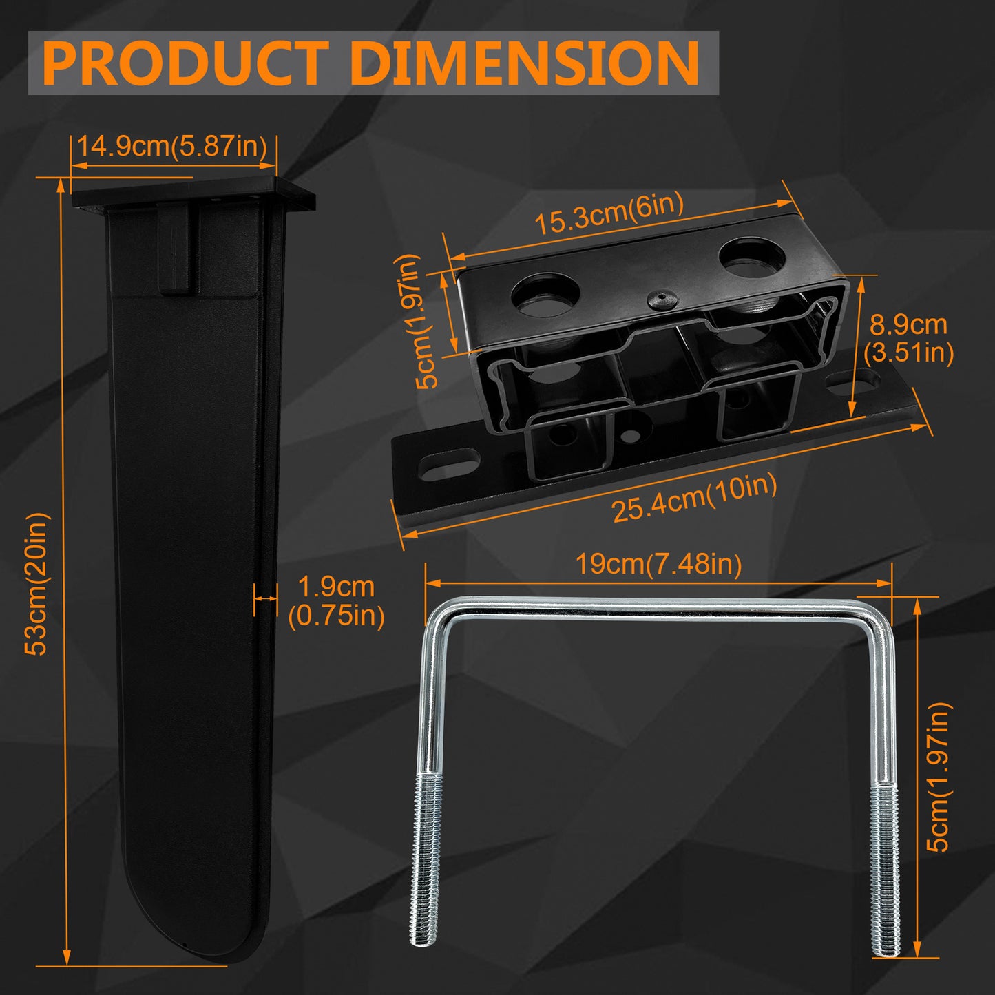 20" Universal Chainsaw Scabbard Carrier kit for Carrier Tractor ATV UTV Truck