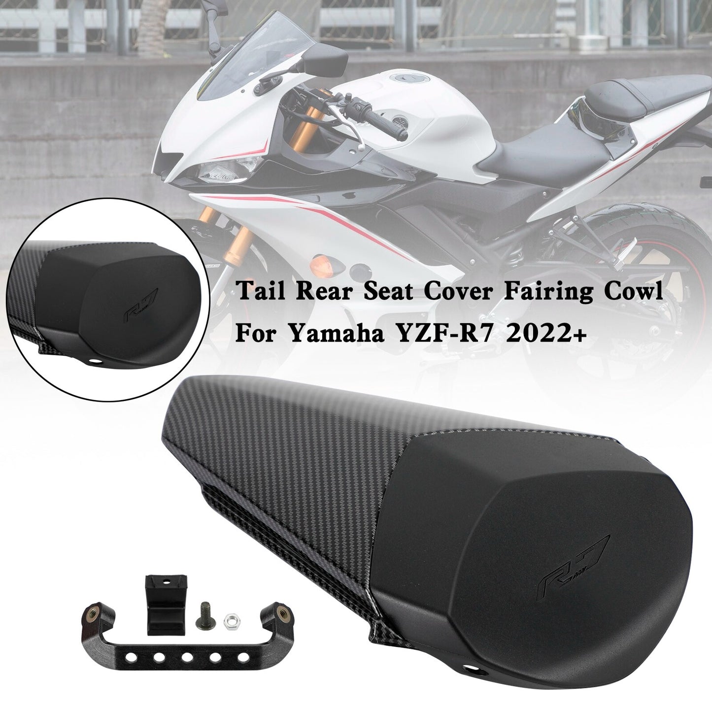 Tail Rear Seat Cover Fairing Cowl For YAMAHA YZF-R7 YZF R7 2022-2025 Carbon