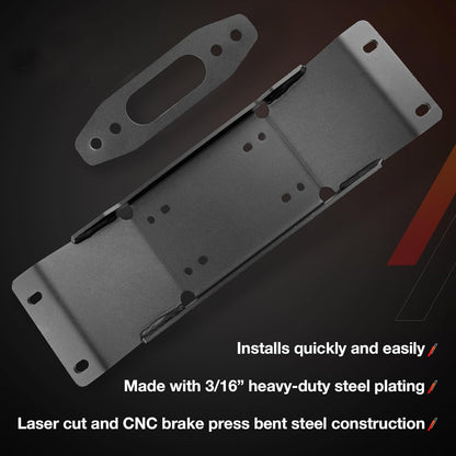 Trailer Winch Mount Plate Bracket Set Fit 2022-2025 Polaris Ranger Midsize 570