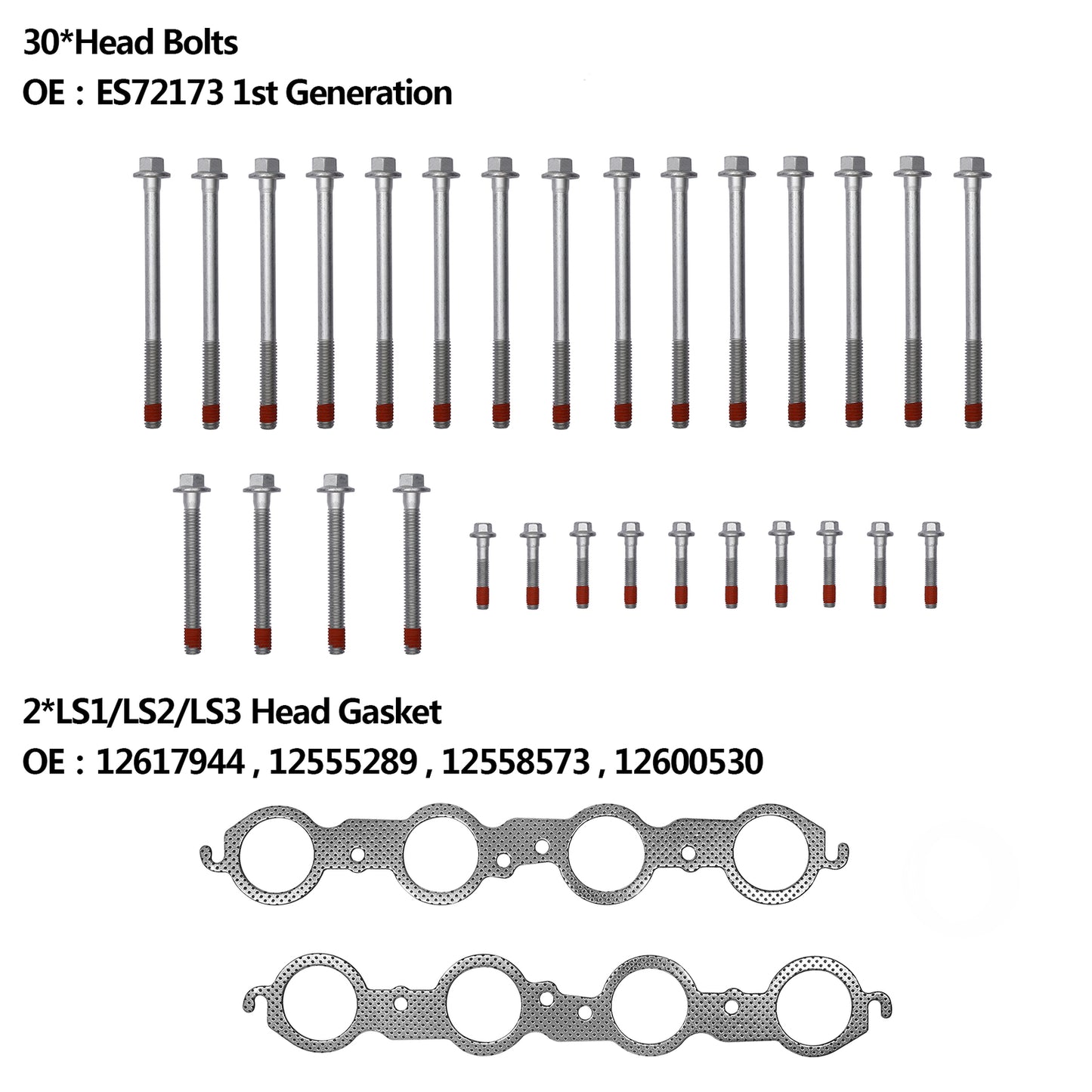 Head Full Gasket Set w/ Cylinder Bolts For Chevy Silverado GMC Sierra 5.3L 4.8L