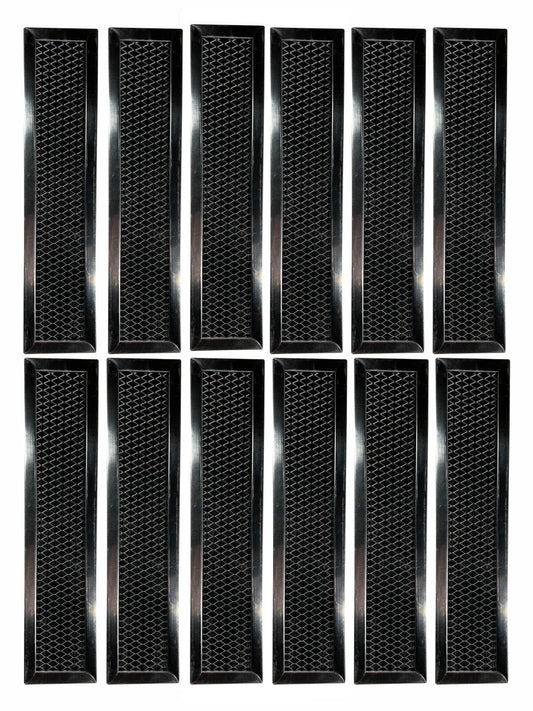 Solid Spare (12) Compatible for GE WB02X10943 Carbon Microwave Range Filters 2-1/2" x 11"
