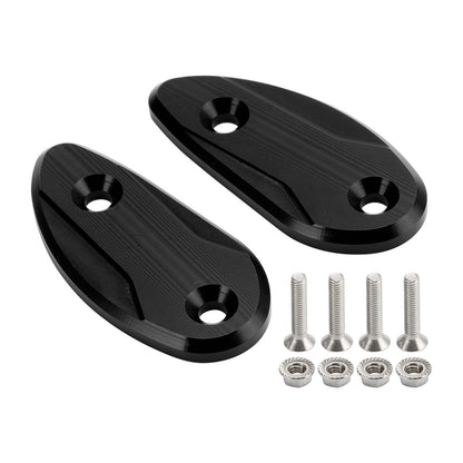 ALUMINUM REAR VIEW MIRROR HOLE CAPS BLACK FOR HONDA CBR 1000 RR 2008 > 2023