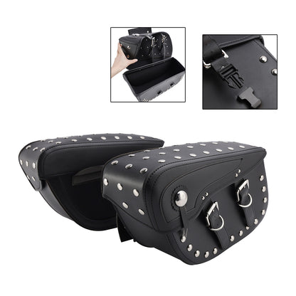 Side Tail Bag Saddlebag Color Matching Luggage Black 80L For Scooter Motorcycle