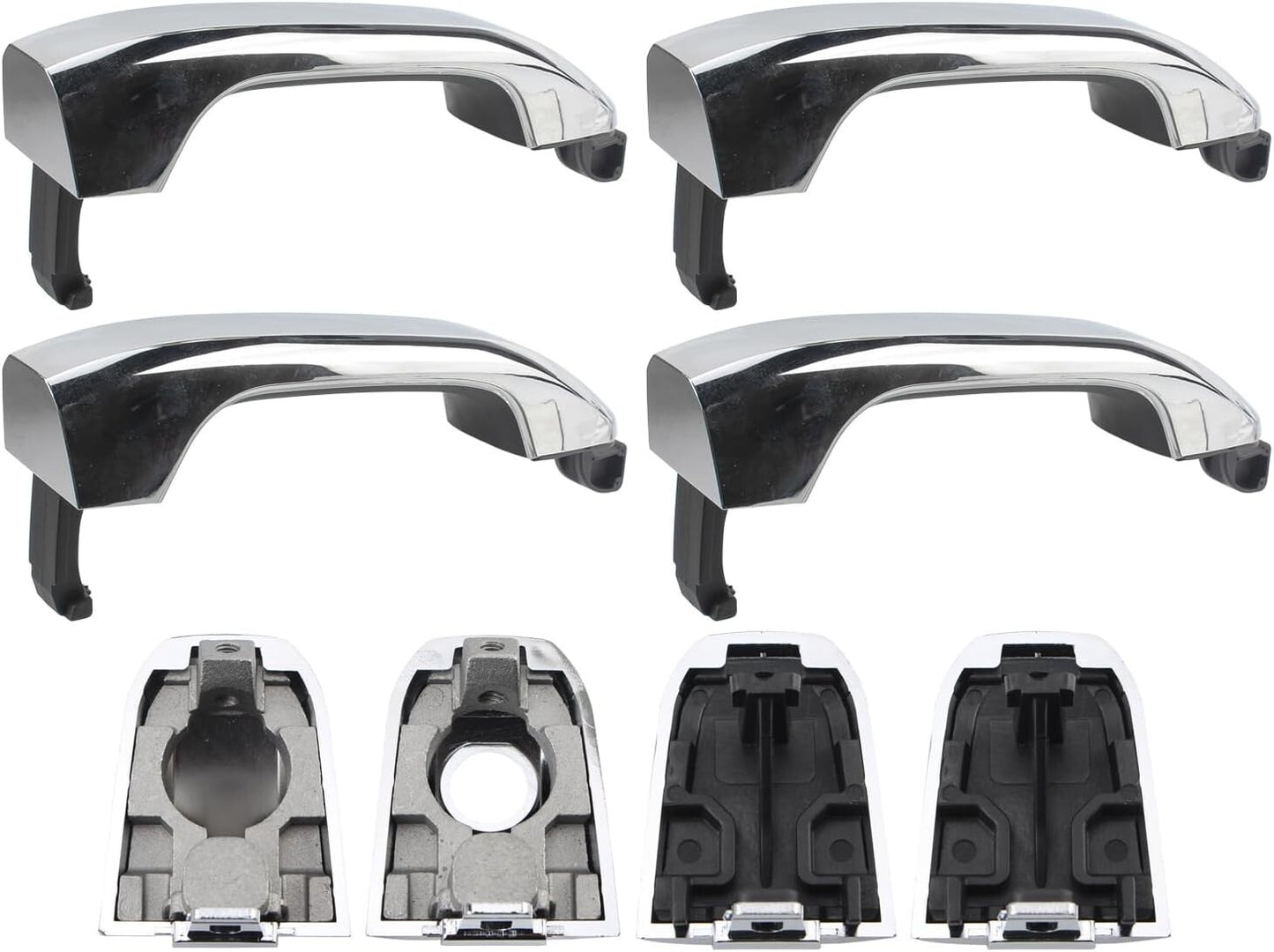 Fit For Chevrolet Silverado 1500 Exterior Door Handle 2014-2017 Set of 4 Chrome