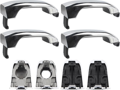 Fit For Chevrolet Silverado 1500 Exterior Door Handle 2014-2017 Set of 4 Chrome