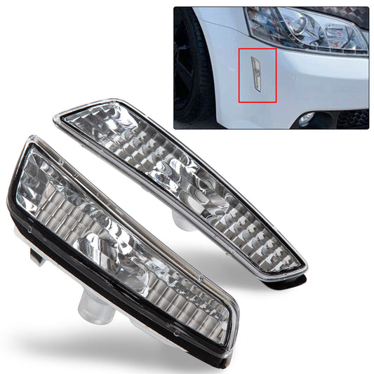 Solid Spare Clear Front Fender Side Markers Lights Housing For Pontiac G8 GT GXP 2008 2009