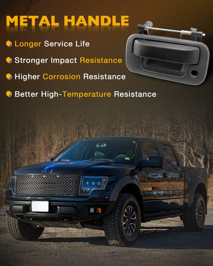 Metal Tailgate Handle Latch w/ Key Hole For 04-16 Ford F150 F250 F350 Super Duty