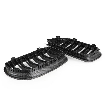 Front Kidney Grill Grilles Carbon Fiber Fit BMW E90/E91 LCI 3 Series 2008-2012