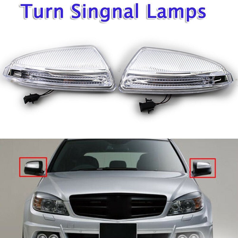 Pair Door Mirror Turn Signal Light Fits Mercedes Benz C250 C300 C350 C63 2008-14