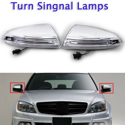 Pair Door Mirror Turn Signal Light Fits Mercedes Benz C250 C300 C350 C63 2008-14