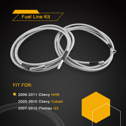 QFF0015SS Fuel Gas Line Kit Complete Repair Lines For 05-10 Chevy Cobalt Hhr G5