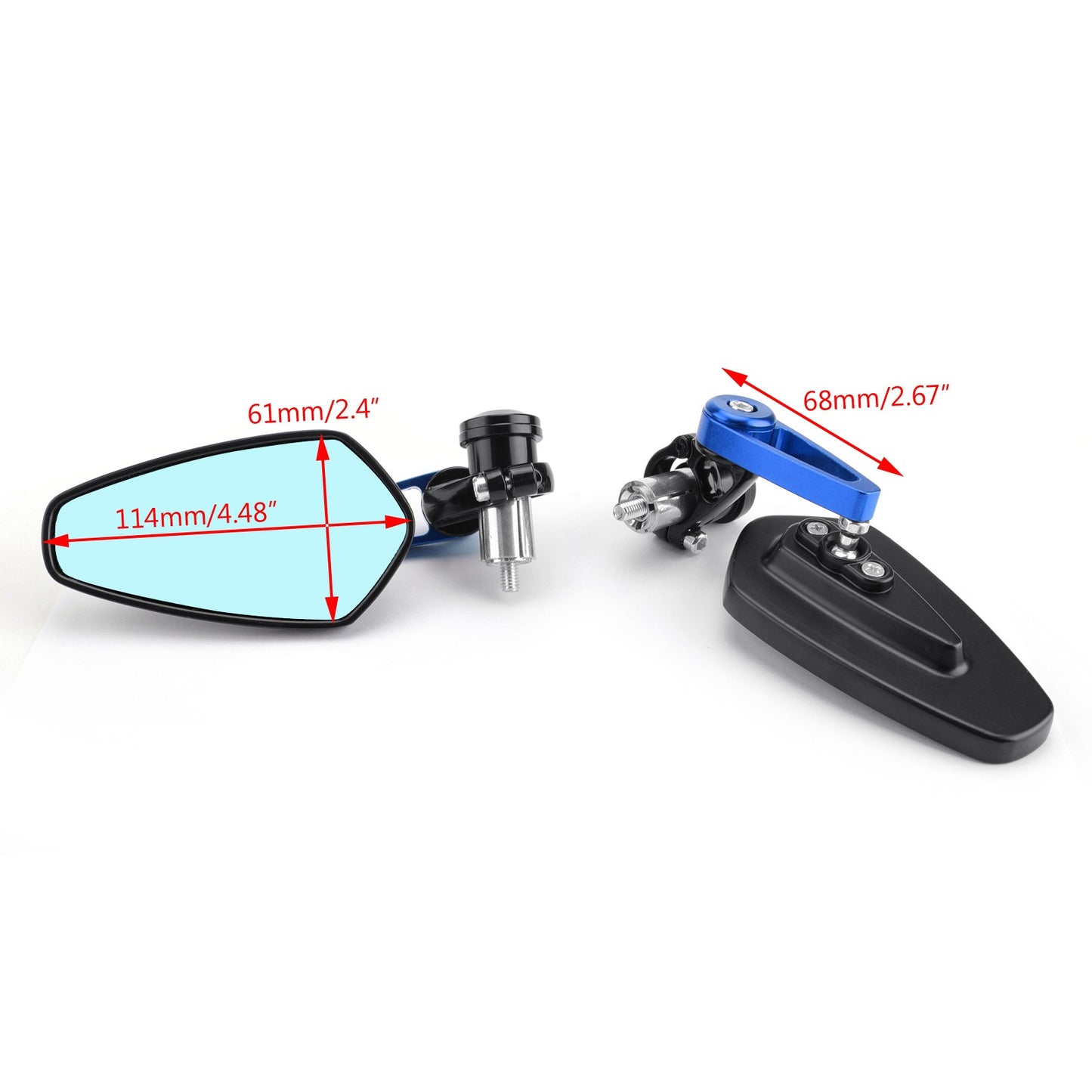Handle Bar End Mirrors Motorcycle Rear View Wing Mirror For 250 390 690 PAIR