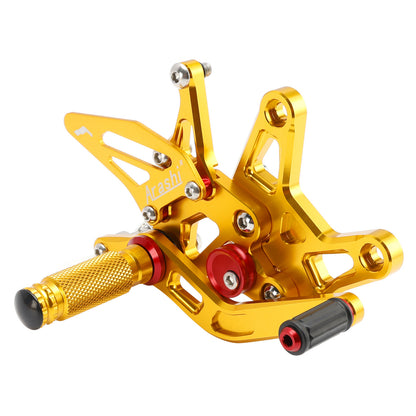 CNC Aluminum Rearsets Footpegs Gold Fits Kawasaki Ninja ZX6R ZX636 2024-25