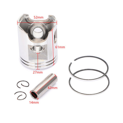 Piston Kit Standard Bore 52mm Fit for Yamaha Axis YA90 90-97 Jog CY90 91-97