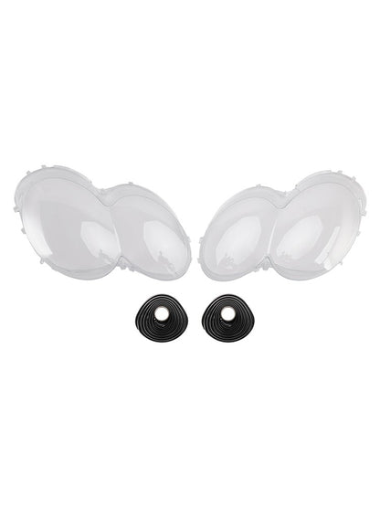 2Pcs Headlight Shell Lens Cover+Glue For Benz W230/R230 SL500 SL600 2003-08