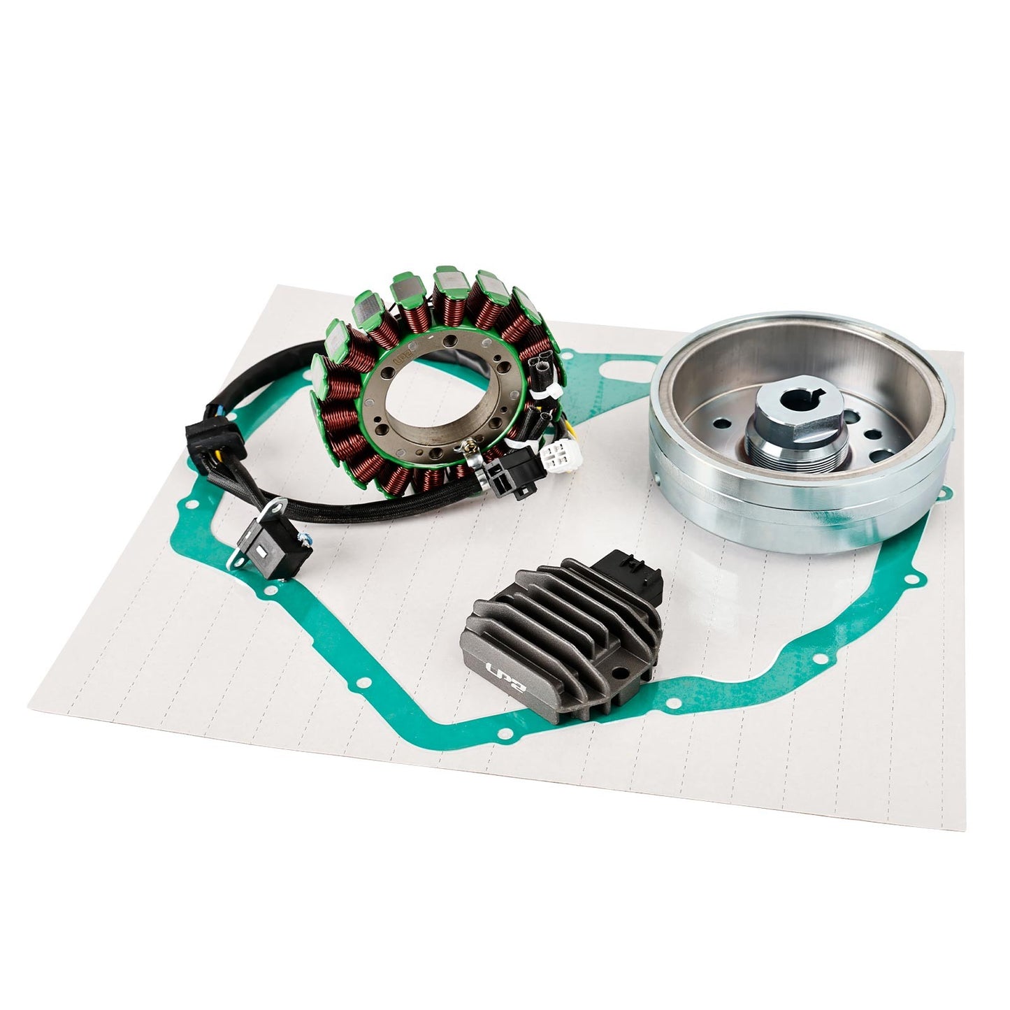Flywheel Rotor Stator Regulator & Gasket For Suzuki Eiger 400 Manual 02-2007,