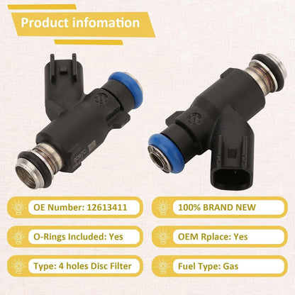 8x 12613411GM Flex Fuel Injectors For 2010-14 Chevy Tahoe GMC Sierra 4.8 5.3 6.0
