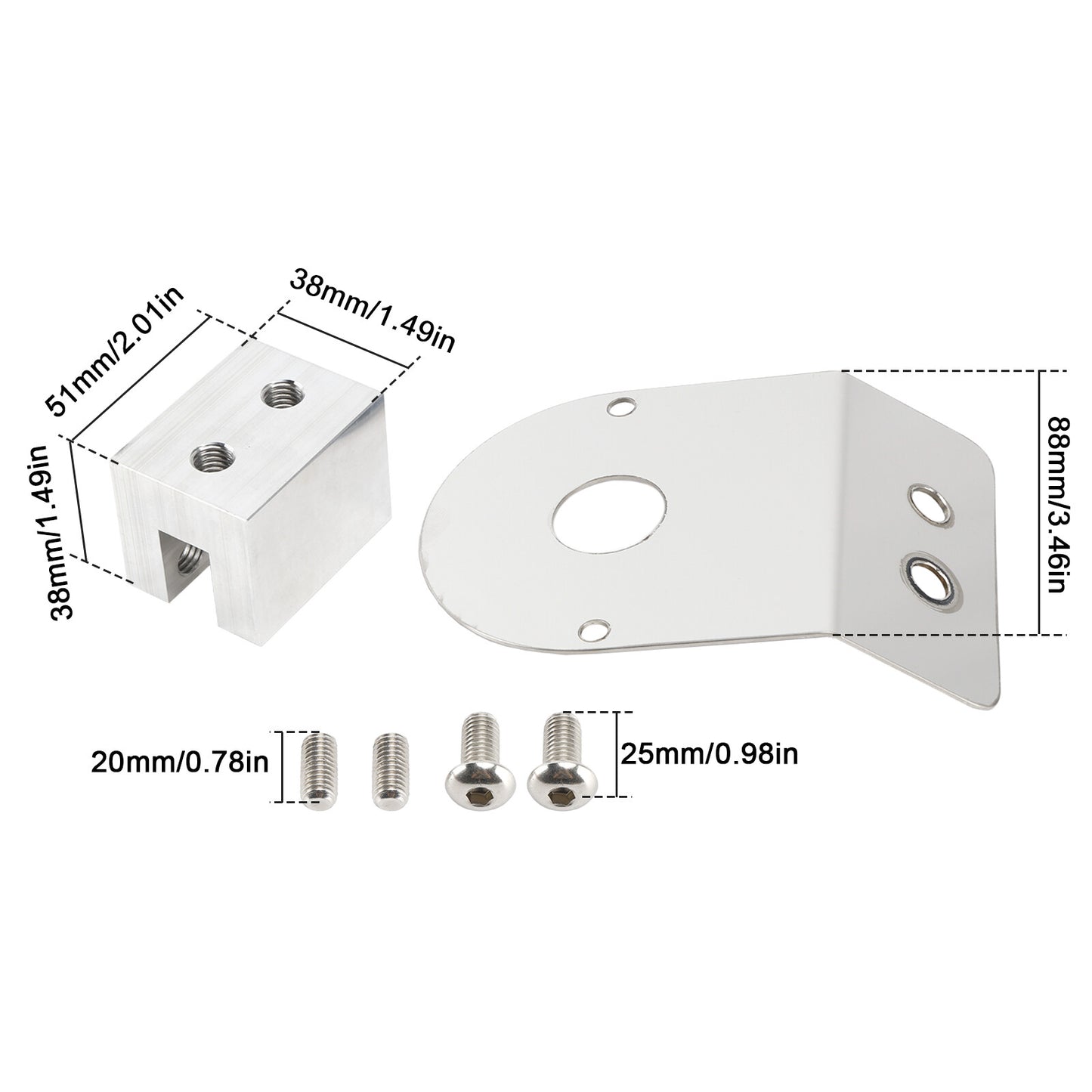 45 Degree Watermelon Light Mount Frame Bracket Angled Clamp Stainless Steel