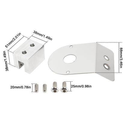 45 Degree Watermelon Light Mount Frame Bracket Angled Clamp Stainless Steel