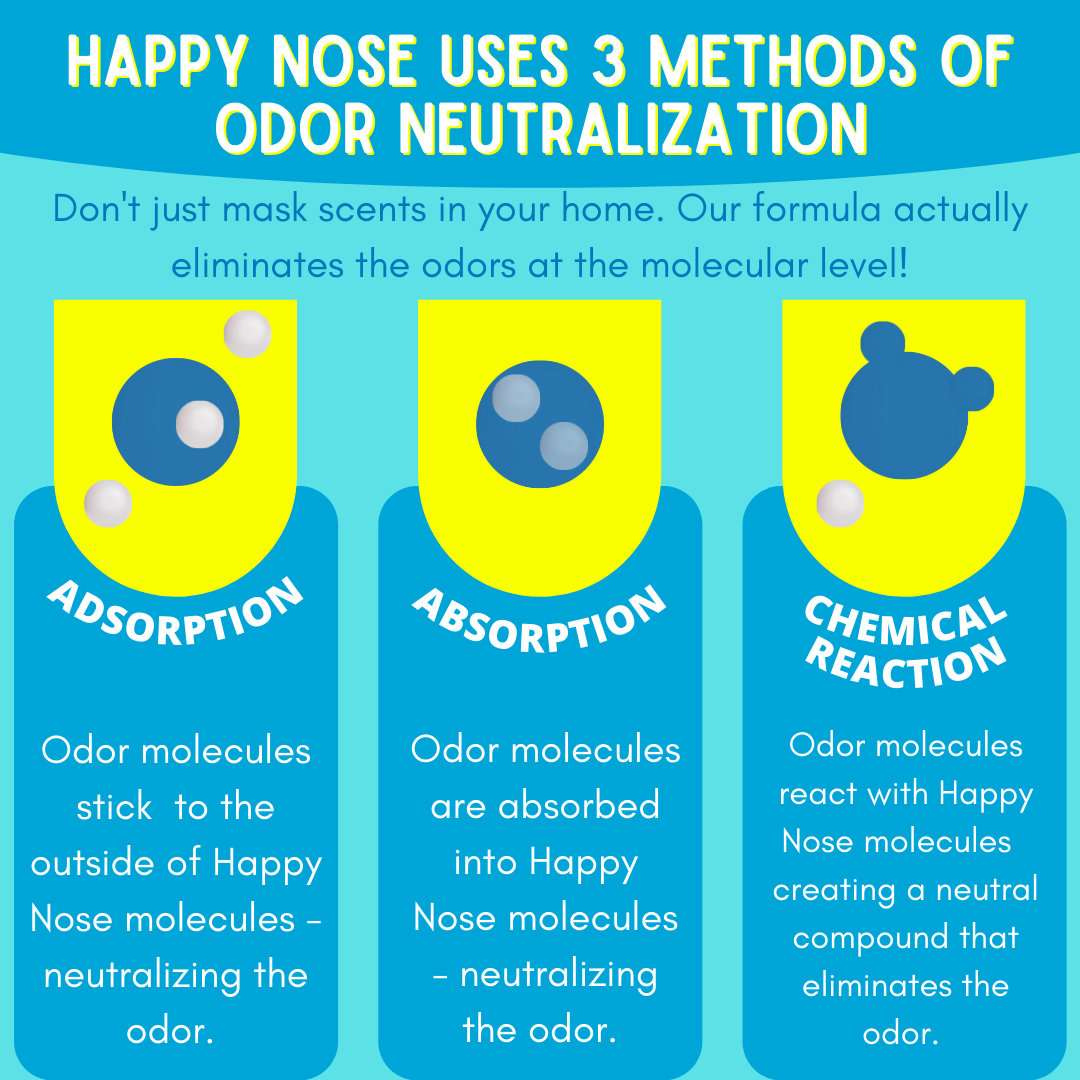 Solid Spare 2 Pack - Happy Nose! Air Freshener & Odor Remover Spray - Ollie's Ocean Breeze