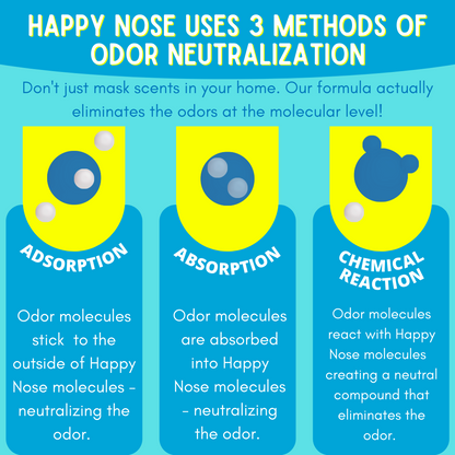 Solid Spare 2 Pack - Happy Nose! Air Freshener & Odor Remover Spray - Ollie's Ocean Breeze