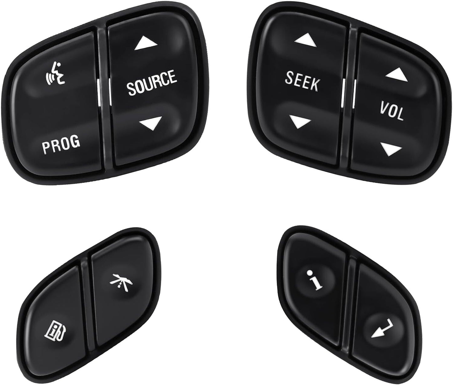 4Pcs Steering Wheel Switch Control Buttons For Chevy Silverado 1500 GMC Sierra
