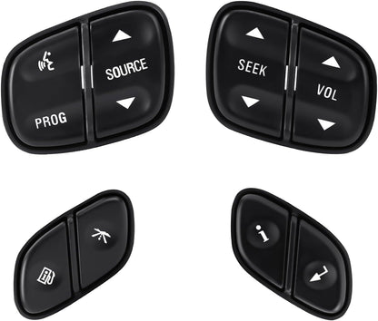 4Pcs Steering Wheel Switch Control Buttons For Chevy Silverado 1500 GMC Sierra