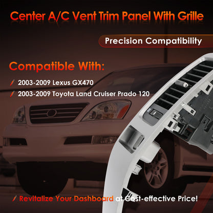 Instrument Air Vent Finish Panel Garnish For 2003-2009 Toyota Land Cruiser Lexus