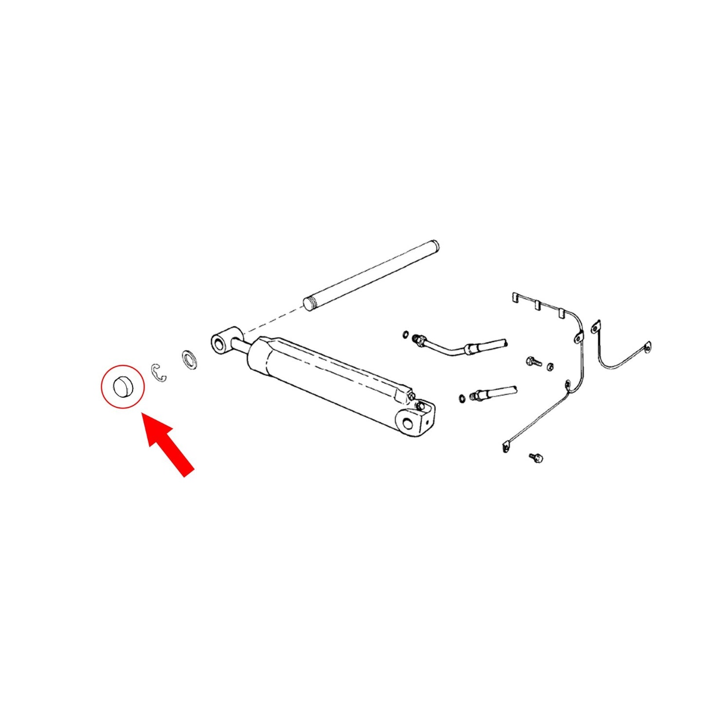 Tilt Trim Cylinder Pivot Pin Cap for Volvo Penta OMC Cobra - 3857522, 0778214