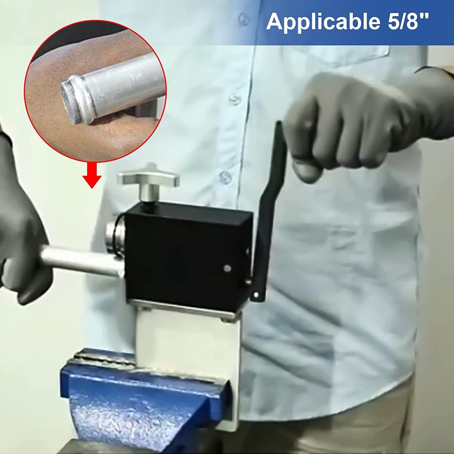 Intercooler Pipe Bead Form Roller Machine Steel Tube Pipe Beading Tool For 5/8in
