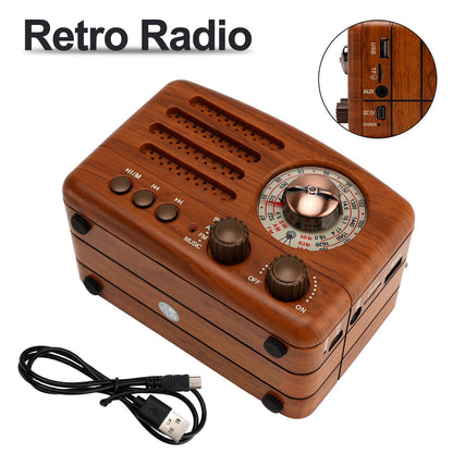 Retro-Style Decorative Radio Mini Multifunction Music Player Bluetooth Speaker