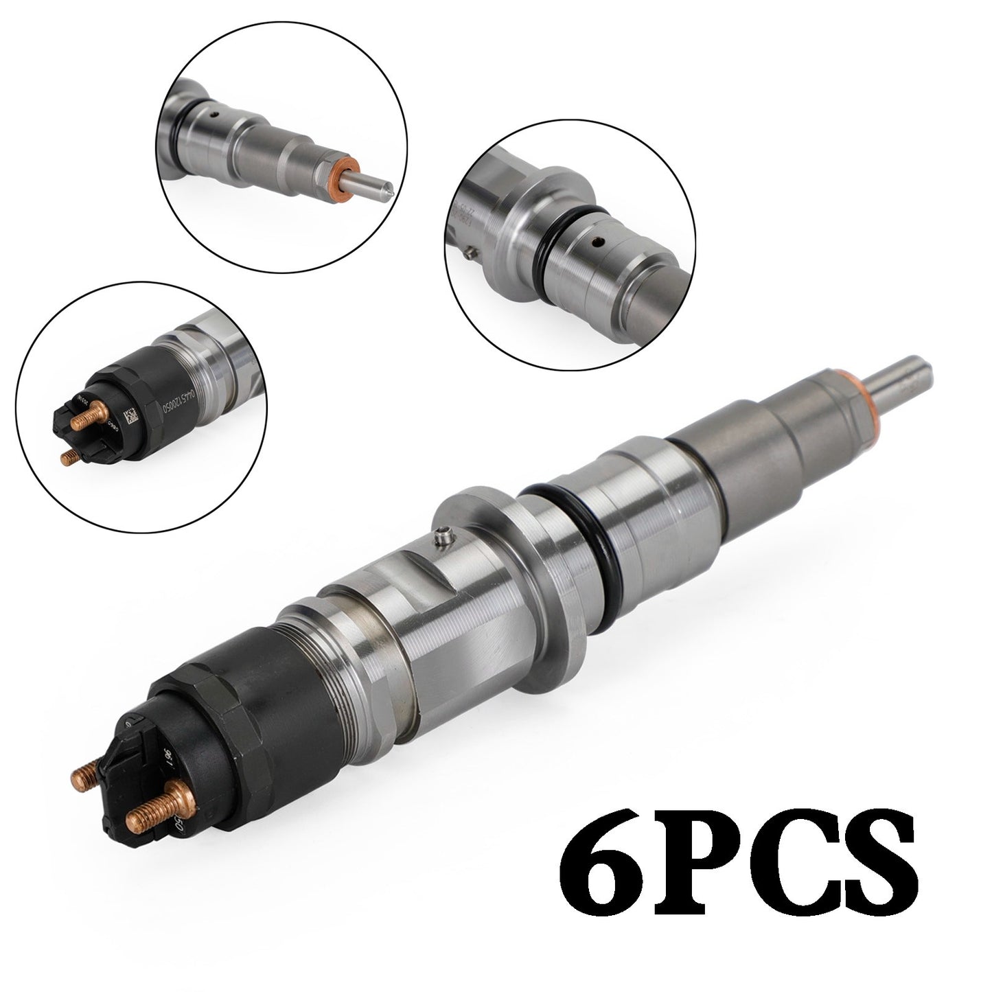 6PCS Common Rail Fuel Injector 0986435574 fit Dodge Cummins 6.7L 2013-2018