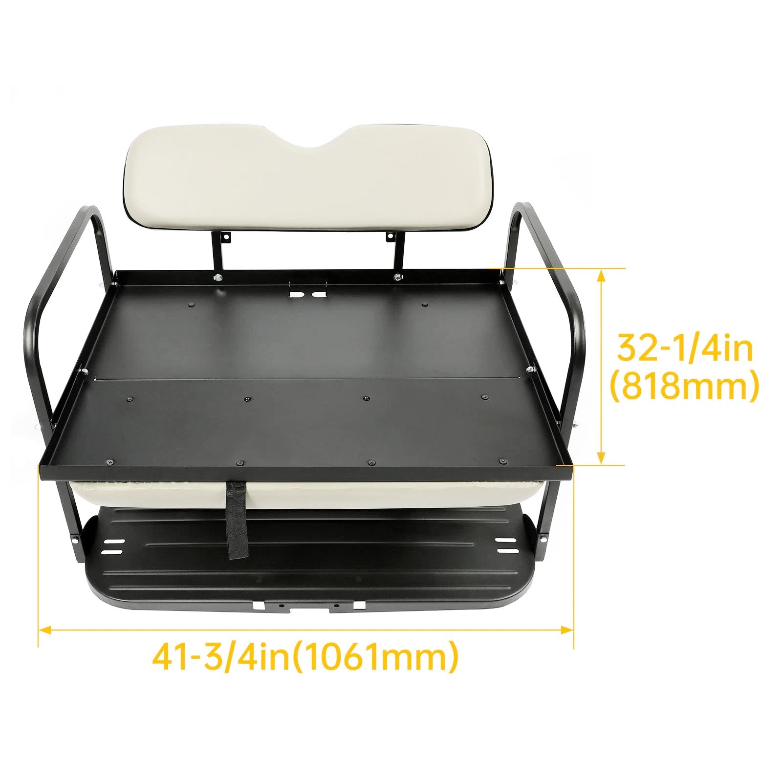 Solid Spare For Yamaha Drive G29 Golf Cart Flip Rear Back Seat 07-16 - Off White Cushions