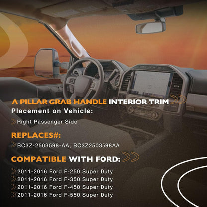 A Pillar Grab Handle Fit 2011-16 Ford F250 F350 F450 F550 Beige BC3Z-2503598-AA