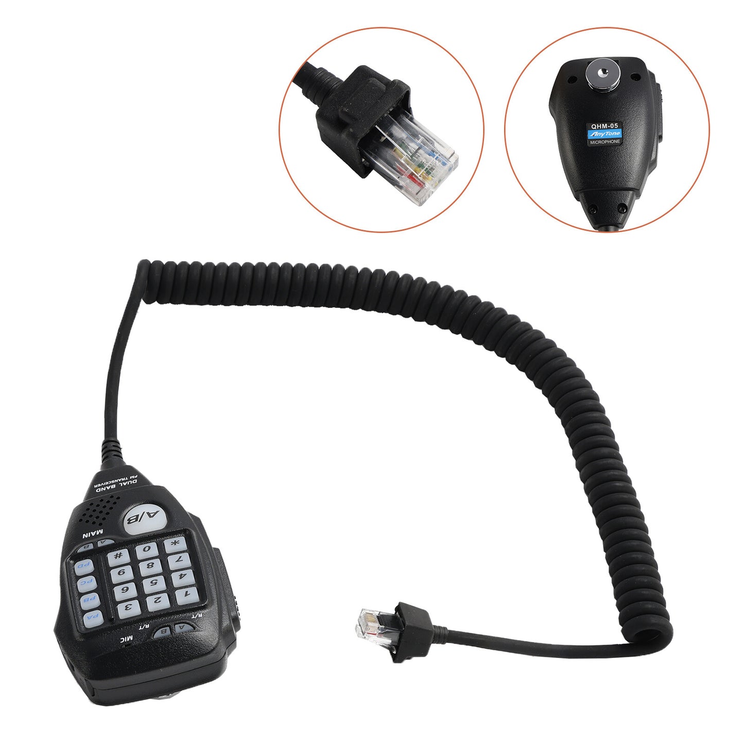 Walkie-talkie Microphone Compatible Car Use For AnyTone AT-778UV AT-588UV AV