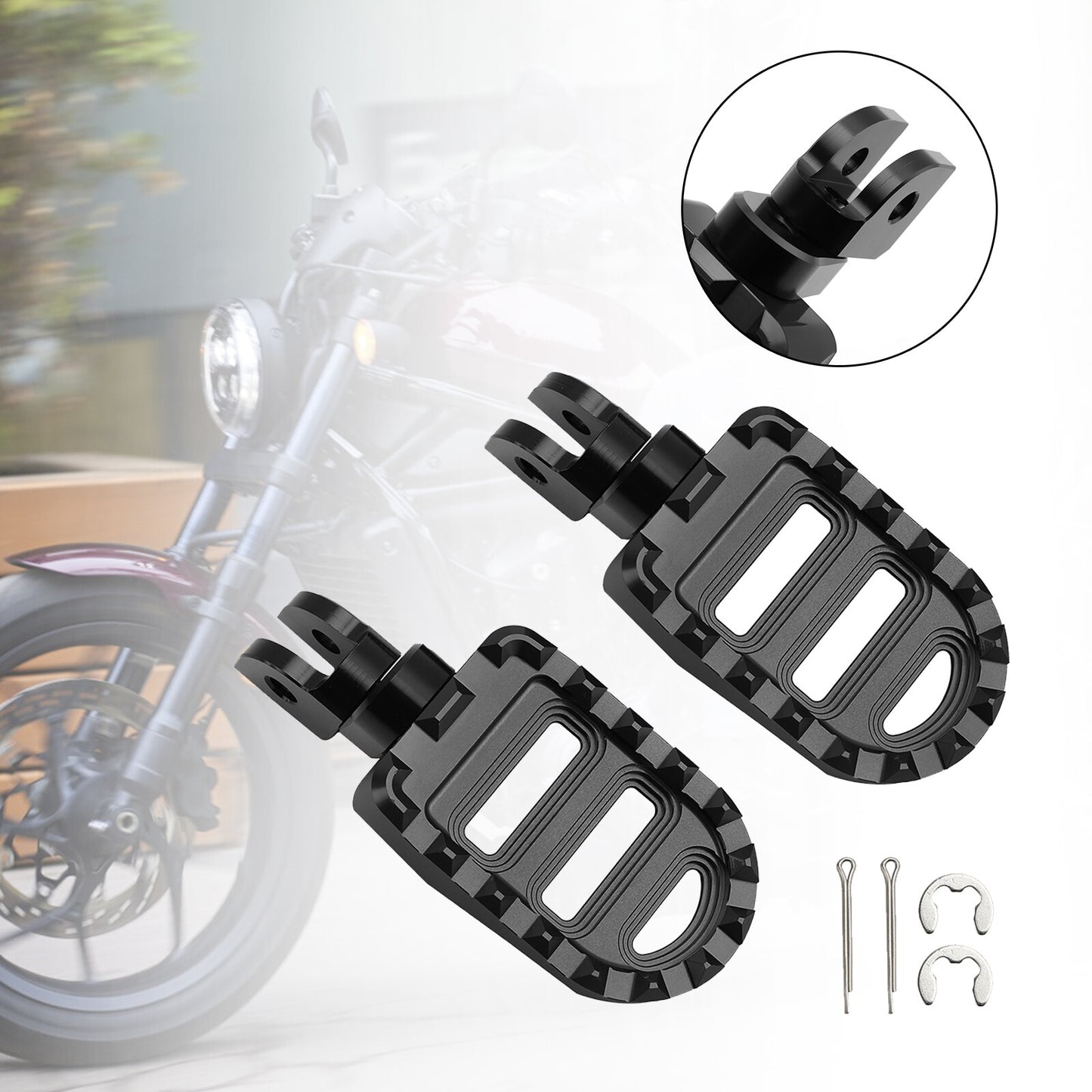 Front Footrests Foot Peg fit for Rebel 1100 CM1100 CMX 1100 DCT/MT 2021-23 BLK
