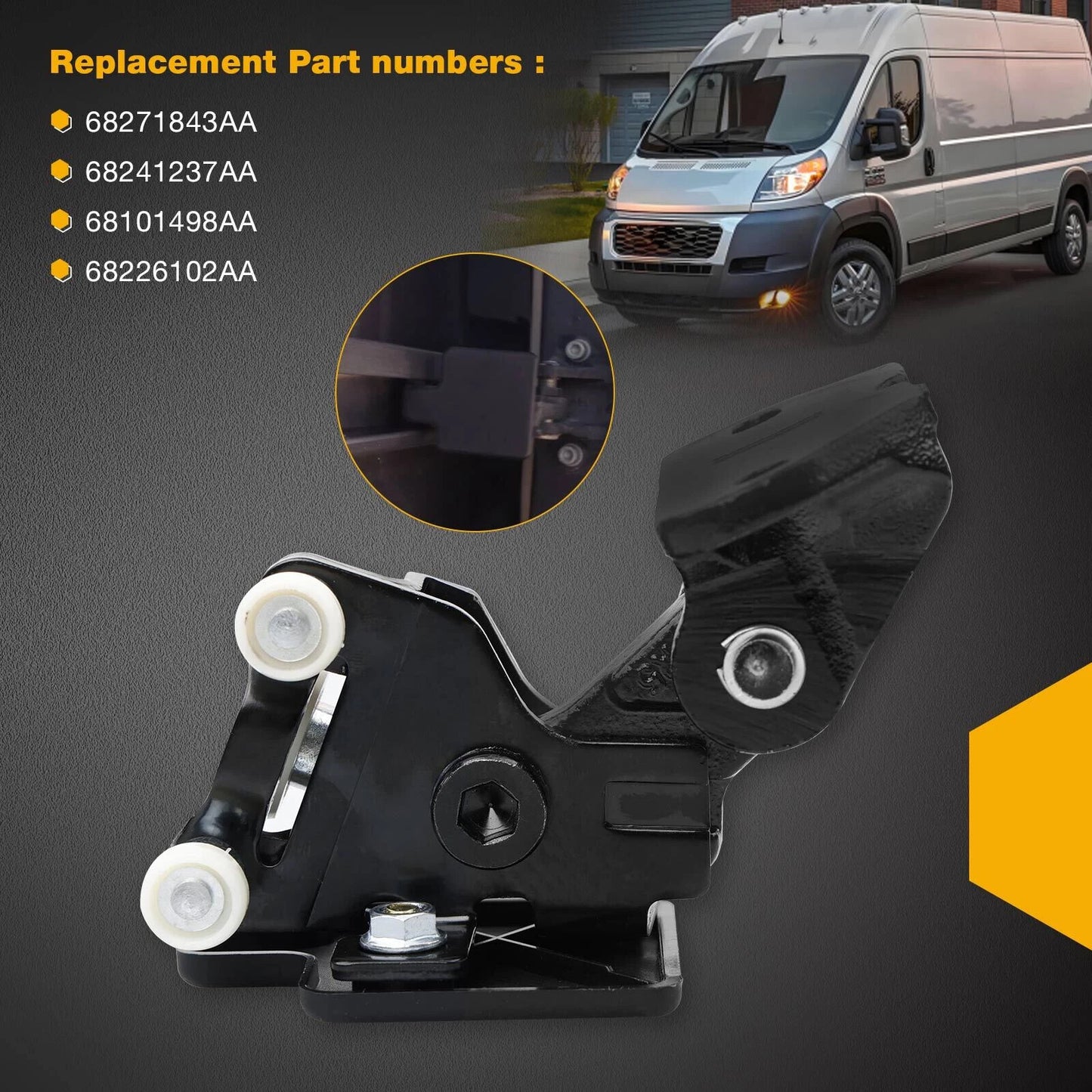 Right Sliding Door Roller Hinge For 2014-2026 Ram Promaster 1500 2500 68271843AA