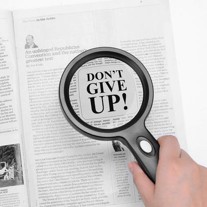 Magnifying Glass with Light, 10X Handheld Large Magnifying Glass 12 LED Illumina