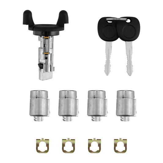 Solid Spare Ignition Switch Door Lock Cylinders w/ Keys For 01-07 Chevy Express GMC Savana