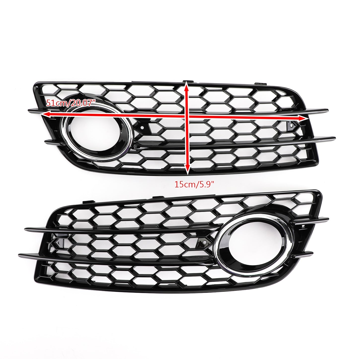 Chrome Ring Bumper Fog Light Grill Bumper For Audi A4 S-LINE S4 2008-2012 2010