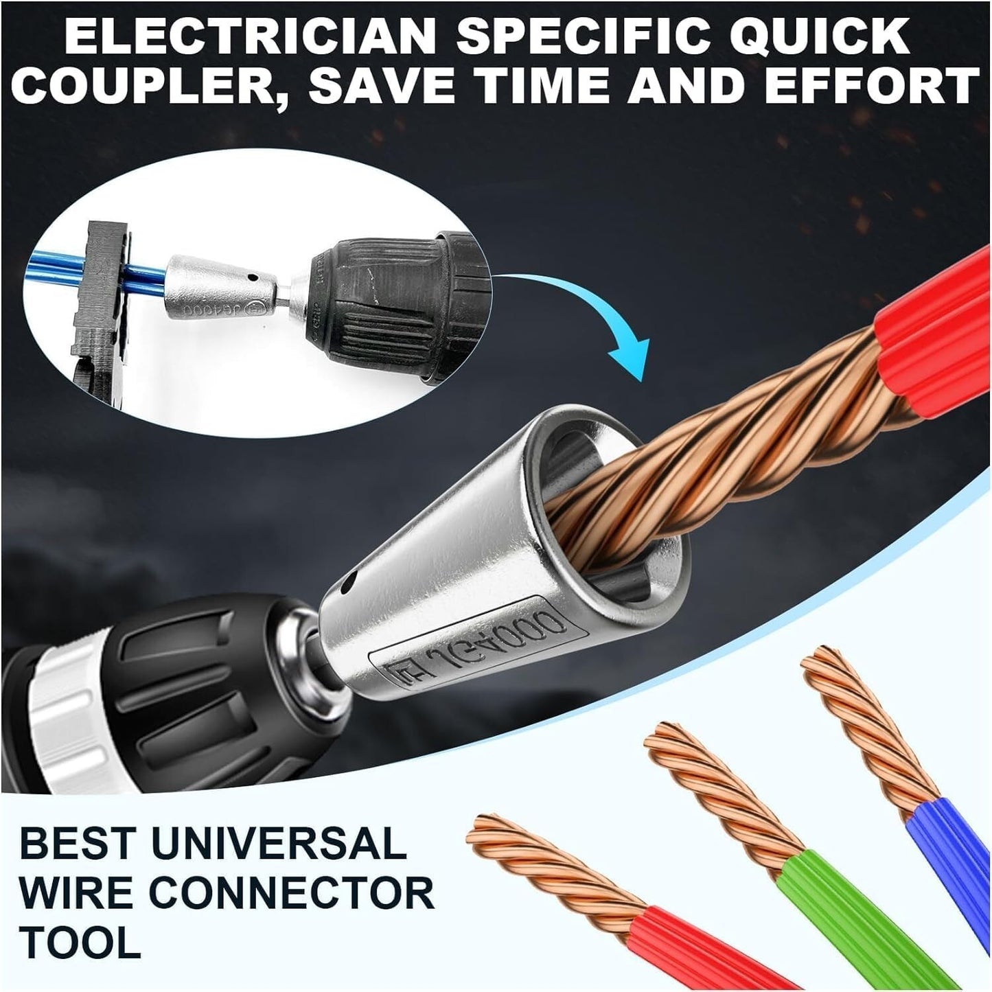 3x Wire Stripping&Twisting Tool Electrical Drill Wire Stripper Cable Nut Twister