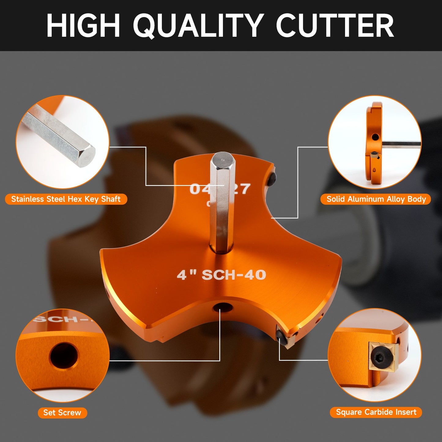 6 PCS Triple Blade PVC Pipe Reamer Kit Pipe Fitting Reamer Tool For Plumbing